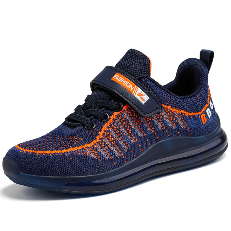 Детские кроссовки для мальчиков и девочек дышащая сетчатая Нескользящая вязаная