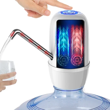 Portable Electric Water Bottle Pump USB Fast Charging Automatic Dispenser Double Motor Drinking Water Bucket Pumps For Home