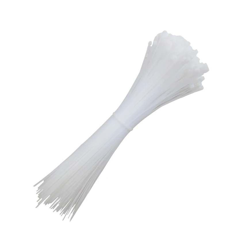 8*300mm Self-Locking Plastic Nylon Cable Zip Tie 100pcs Fasten Loop Wire Binding Wrap Strap 120lbs White Black Width 7.6mm | Обустройство