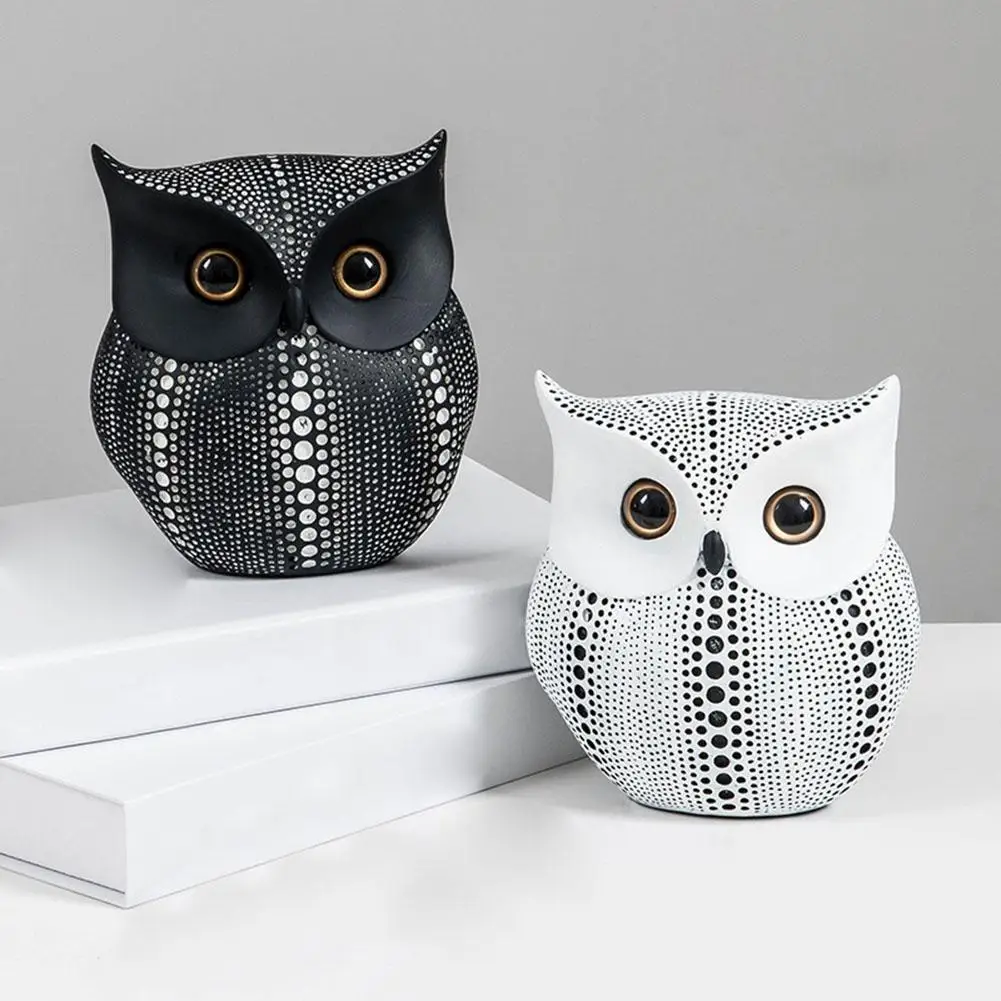 Прекрасная птица сова полимерная Модель Статуэтка Орнамент Ремесло домашнее