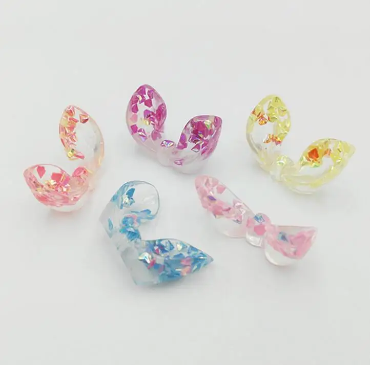 10 шт./лот Kawaii 3D миниатюрные блестки с кроличьими ушками плоской задней стороной