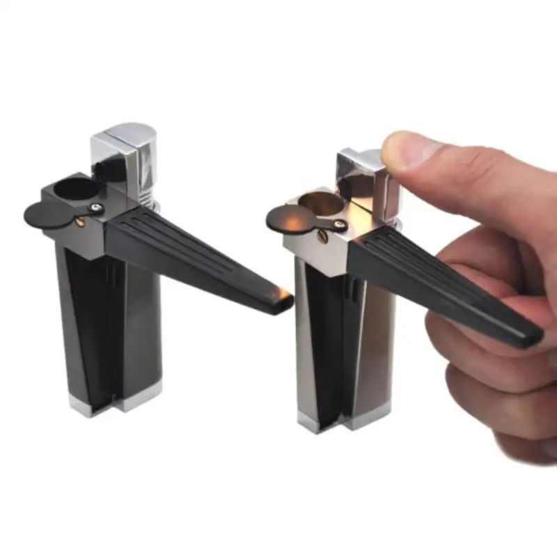

Creative Foldable Metal Lighter Pipe Combination Set New Strange Portable Folding Pipe Lighter Smoking Set Men's Smoking Gadget