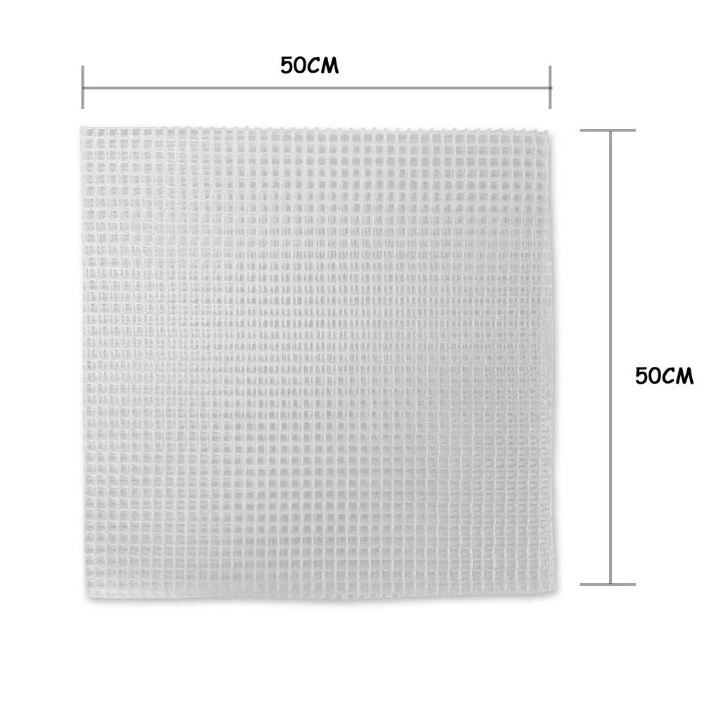 

Home DIY hand-made embroidery Crochet with Mesh cloth 50X50cm Carpet mat weaving Carpet crochet patch kit Wooden handle