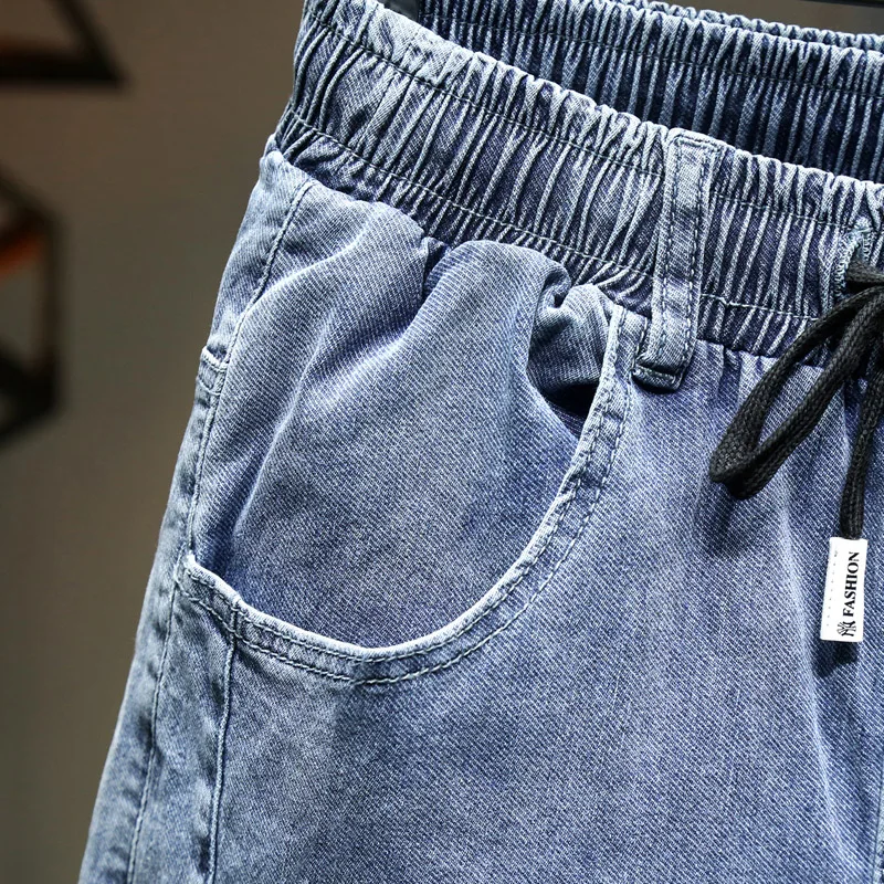 Plus Size 10XL 9XL 8XL 7XL XXXXXL  Sexy Stretch Ripped Jeans Men Elastic  Jean Small Feet  Fashion Street Male Denim Trousers