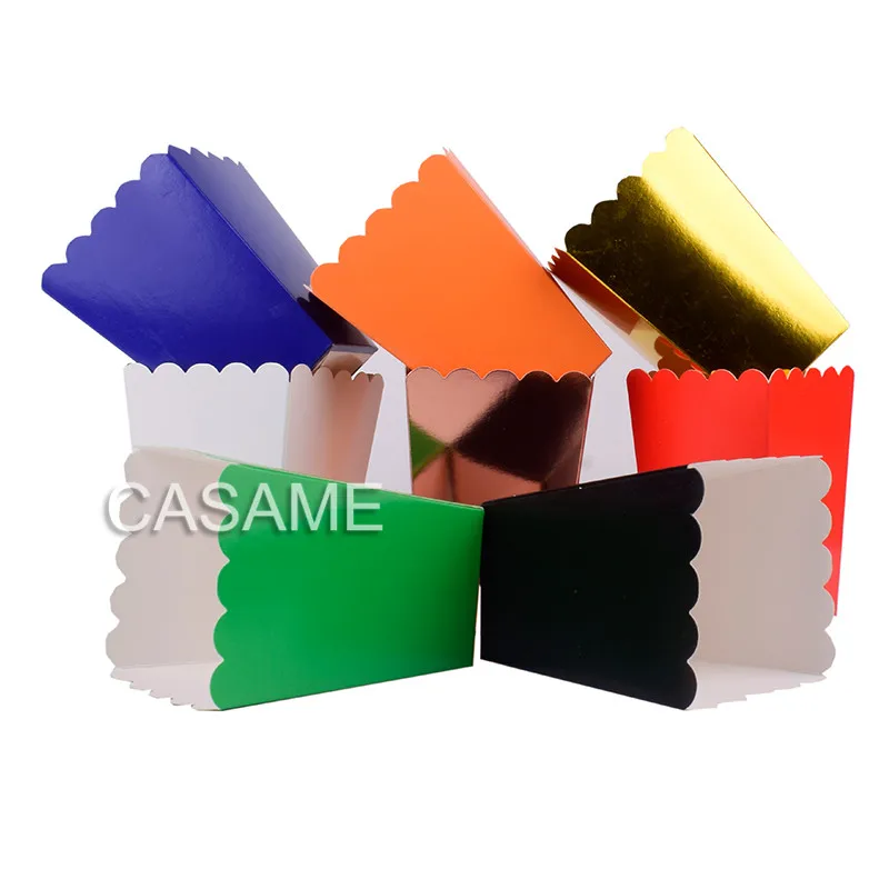 Бумажные коробки для конфет 12 шт. коробка попкорна чистая закуски ванночка еды