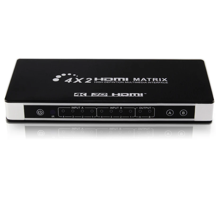 HDMI матрица 4X2 переключатель сплиттер с toslink и стерео аудио 4kX 2K/30 Гц поддерживается