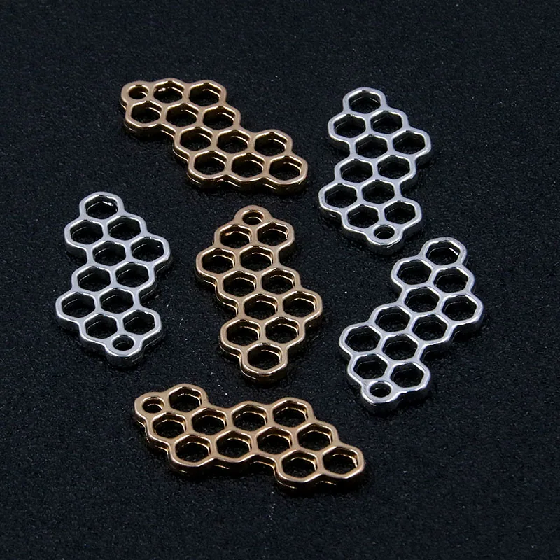 10 шт. 16x31 мм, 2 цвета, двухсторонние Подвески в виде пчелиного улья, сотовые подвески в виде животных для поделок, ювелирный материал