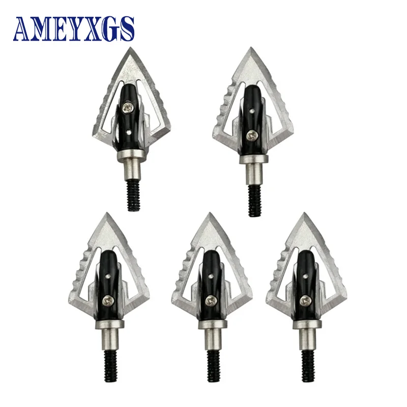 

6/12pcs 100 Grains Archery Arrowhead Hunting Broadheads Jagged Arrow Tips for Recurve Bow or Compound Bow Shooting Accessories