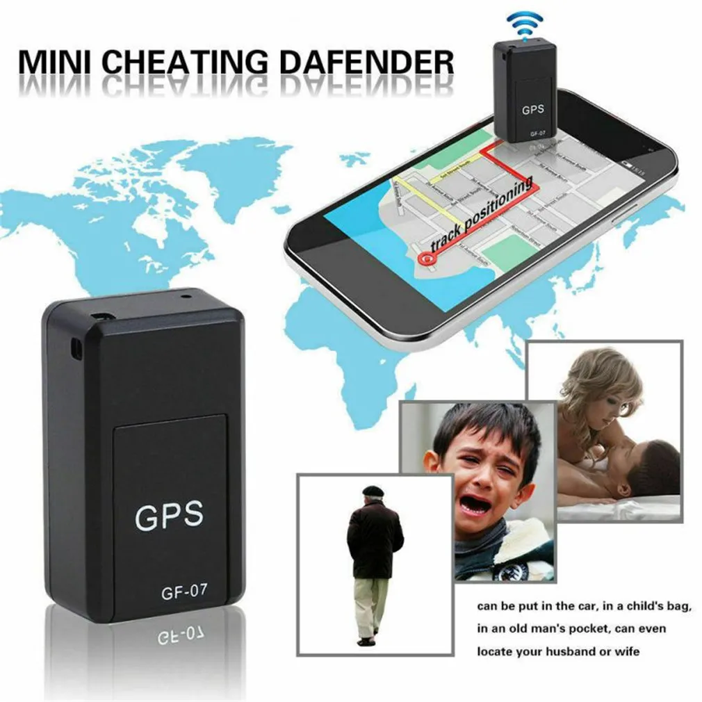 

GF07 Tracker Mini GPS Tracker Locator Anti-theft Recording Magnetic Adsorption RealTime Vehicle Locator Support TF Card