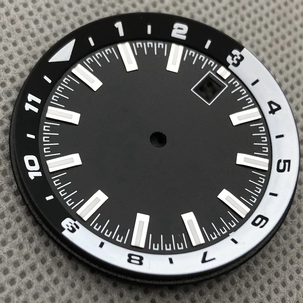 Corgeut 36.5mm sterial watch dial luminous marking fit NH35 NH36 movement | Наручные часы