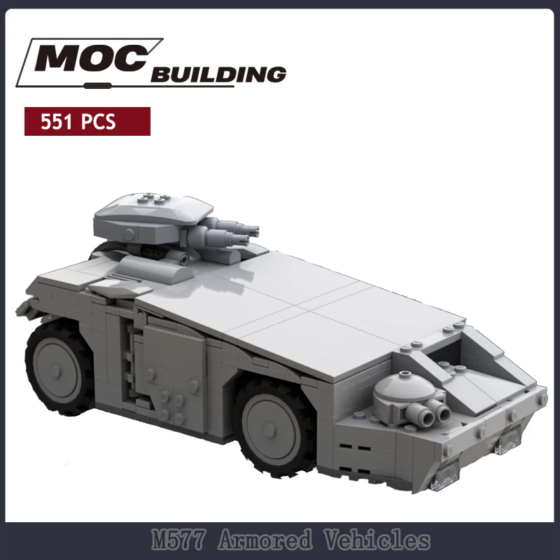 

Детская игрушка подарок M577 Военная серия бронированный автомобиль MOC строительный блок пленка сборка модель