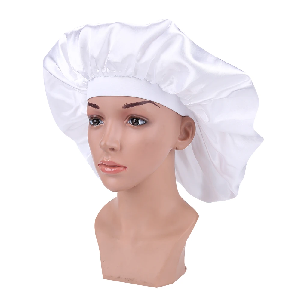 

Женские головные уборы большого размера для ночного сна, шелковая шапочка, атласная Регулируемая головная уборка, головной убор для ухода з...