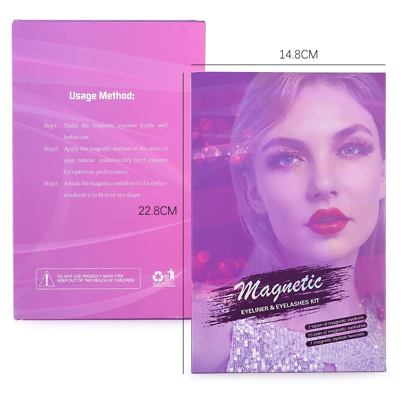 

10Pairs 3D Magnetic Eyelashes Natural Long Eyeliner Eyelash Curler Set Magnet False lashes Beauty Makeup Eyelash Extension Tools