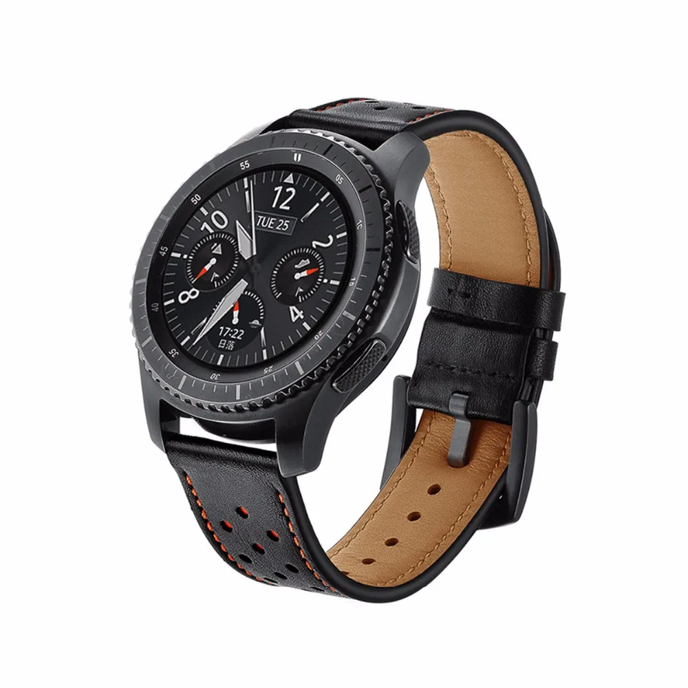 

Watch band for Samsung Gear S3 frontier/classic/ Galaxy watch 46mm Genuine Leather 22mm amazfit for huawei GT bracelet belt