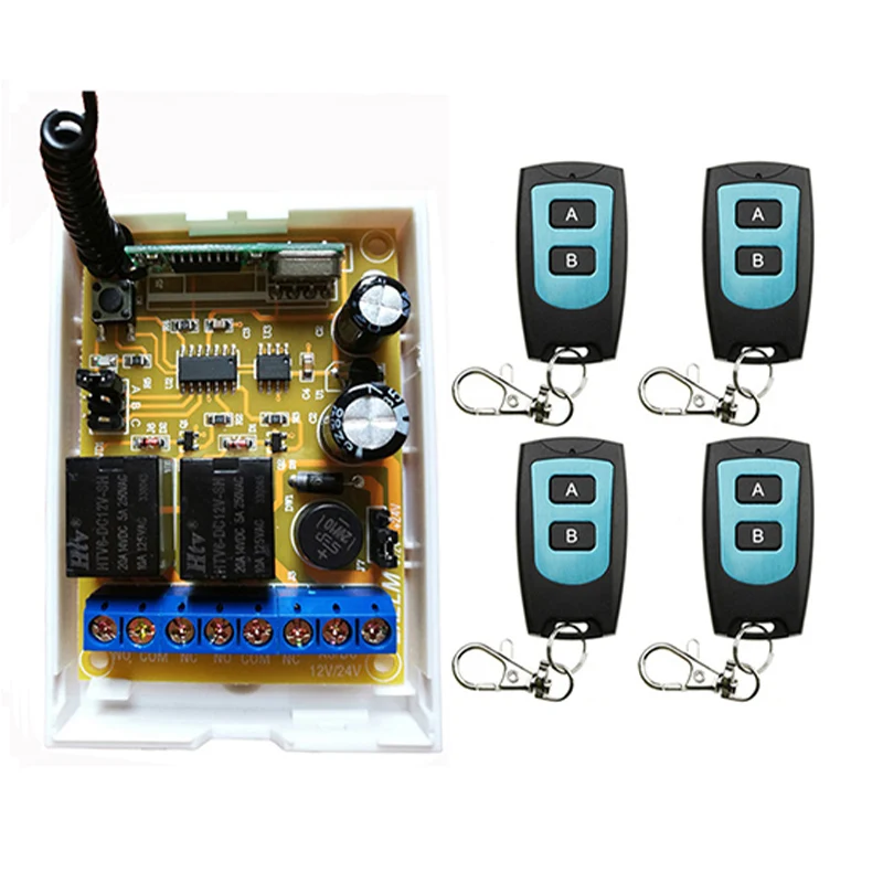 DC12V DC24V 2 канальный канал 2CH RF беспроводной пульт дистанционного управления
