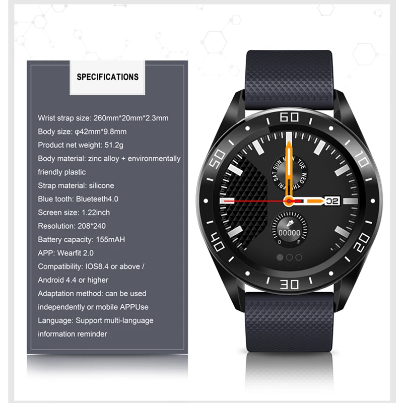Умные часы с монитором сердечного ритма водонепроницаемые спортивные мужские и