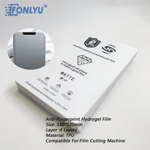 FONLYU Flexible hydrogel Film Compatible For Screen Protector Film Cutting Machine Phone Cutting Front Film 50pcs/lot