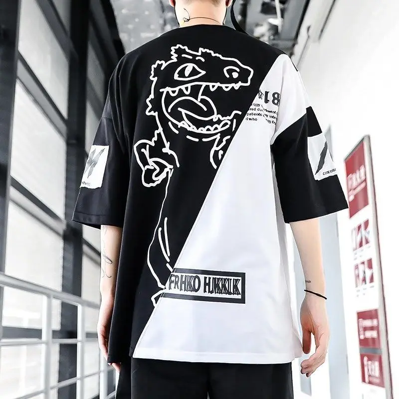 

Summer Tracksuit Set Men's Half Sleeve T-shirt + Loose Shorts Casual Sportswear Tracksuit 2 Pieces Set Jogger Suits for Men
