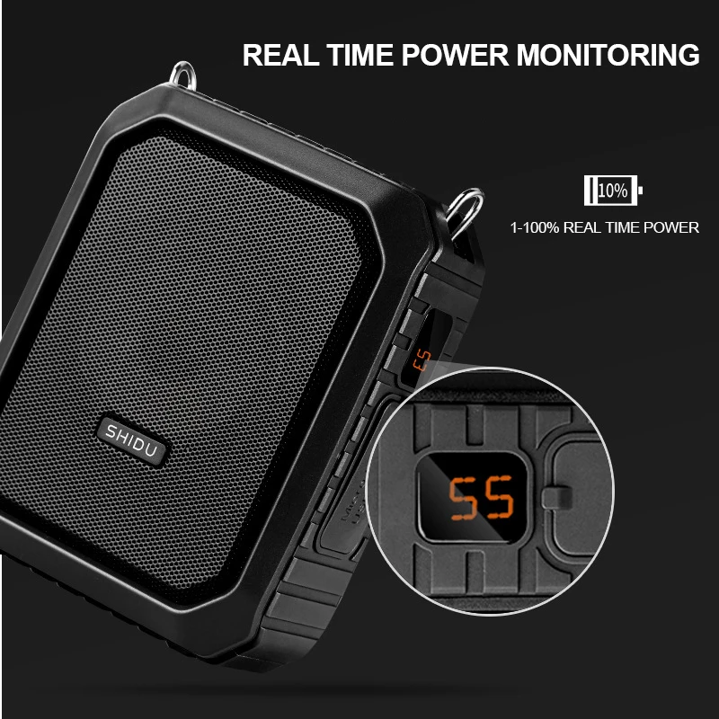 18W Portable Bluetooth Voice Amplifier Wired/UHF Wireless Microphone IPX5 Waterproof Big Power Music USB Teachers Tour Speaker |