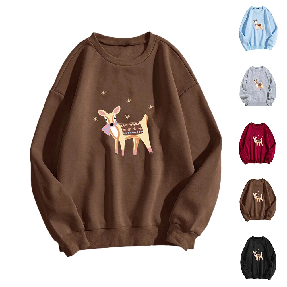 

Женская свободная Зимняя Блузка с капюшоном, с принтом животных