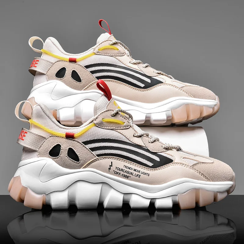 

New Trendy Chunky Sneakers Running Shoes for Men Breathable Mesh Sports Shoes outdoor Thick Sole Walking Shoes Zapatillas Hombre