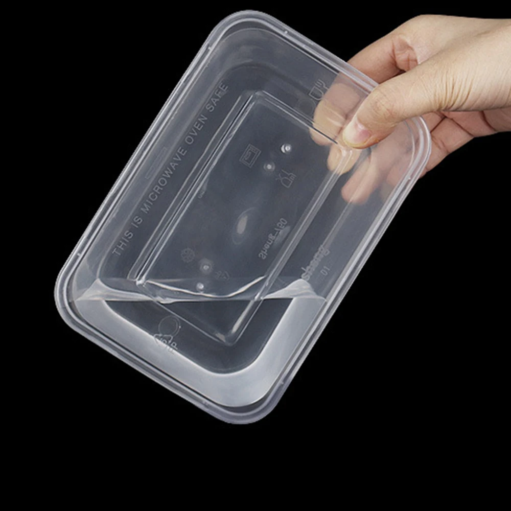 Утолщенная одноразовая квадратная коробка для обеда пластиковая еды на вынос