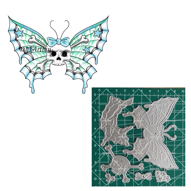 

new bow skull butterfly Halloween metal cutting dies for scrapbooking new 2021 stencils for decor