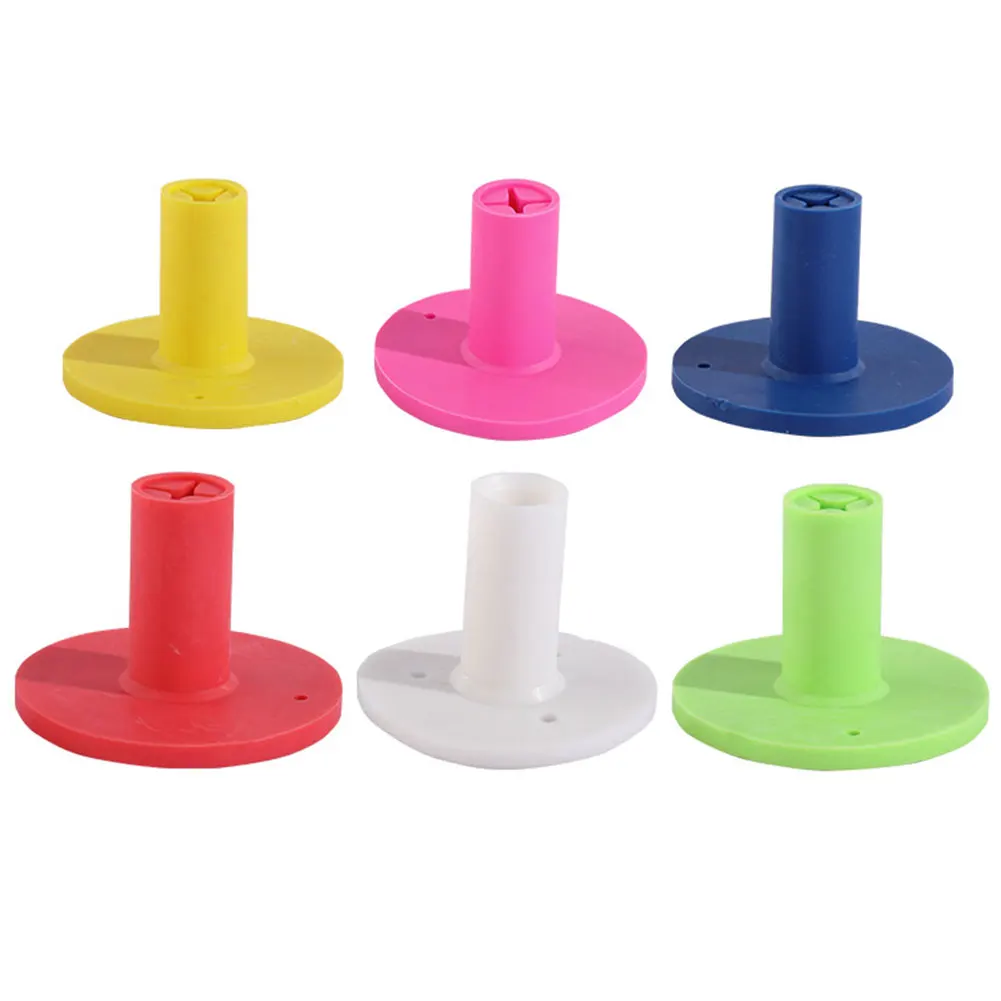 

6PCS Golf Rubber Tees Holder Driving Range Practice Mats Top Holder Accessories For Indoor Outdoor Mixed Color Rubber Plastic