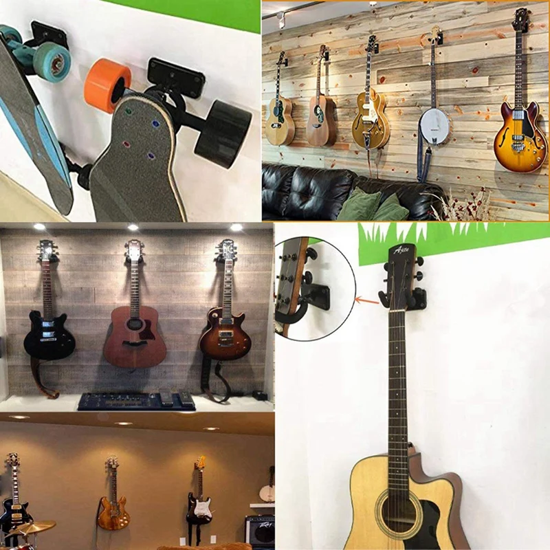 

Guitar Hanger Guitar Hook Guitar Wall Mount Hangers with Picks Set for Electric Acoustic and B Guitars