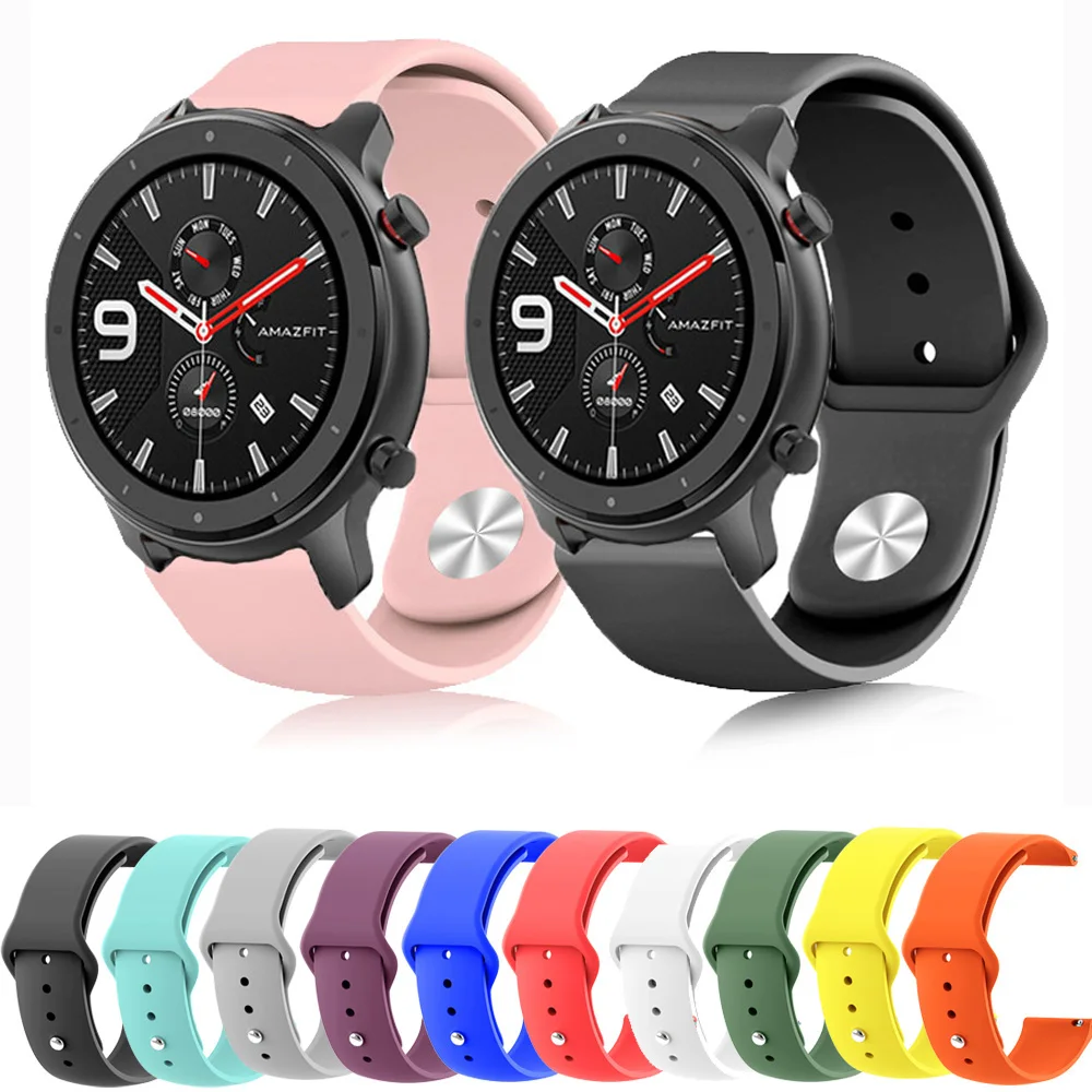 Ремешок для часов силиконовый Huami Amazfit GTR 47 мм 22 | Наручные часы