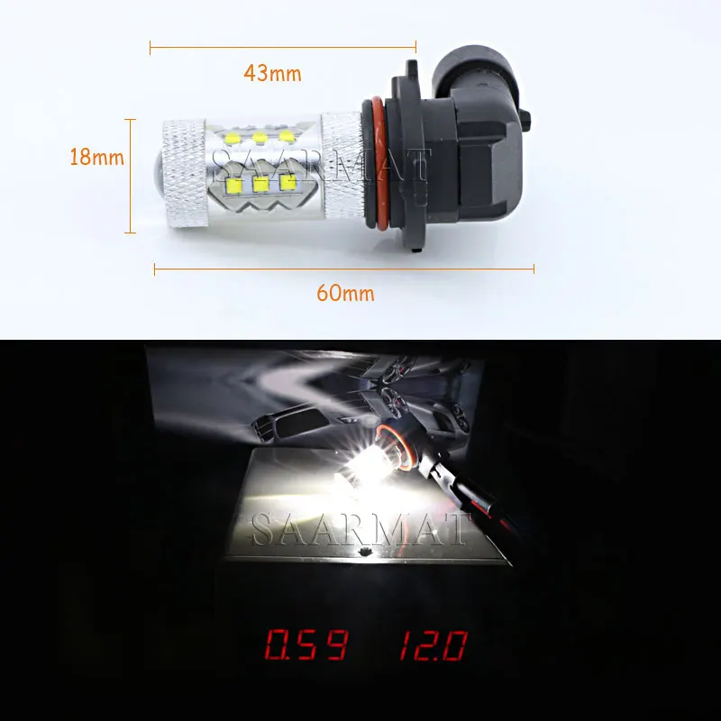 Пара противотуманных фар 9006 HB4 80 Вт XBD Chips DRL дневные ходовые огсветильник для VW Eos