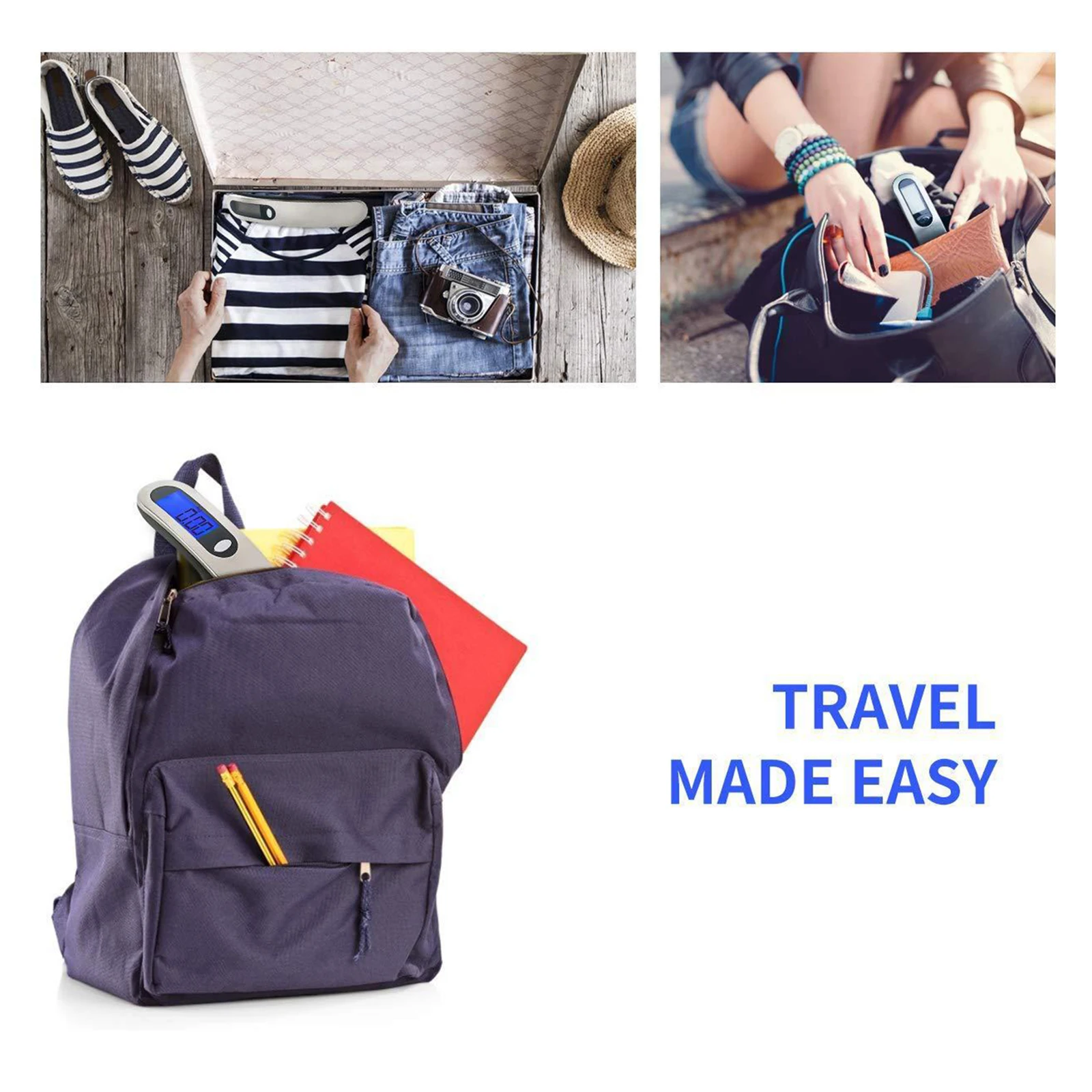 

50KG Electronic Portable Scale Handhled Digital Luggage Scale Luggage Weight Scale Hand Scale for Outdoor Travelers Home Office