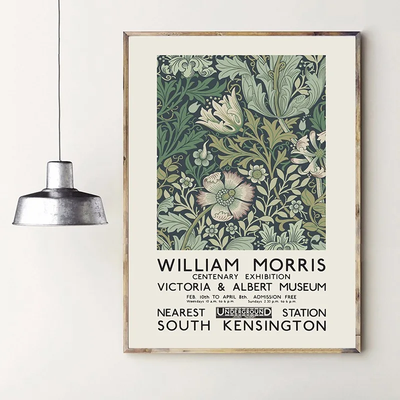 

William Morris Холст Картина настенный художественный принт цветочный узор плакат картина декоративный Рисунок художественной выставки плакат