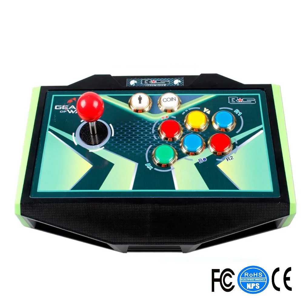 Позолоченные светодиодные кнопки для аркадных игр MAME JAMMA Raspberry Pi RetroPie & Arcade Fighting