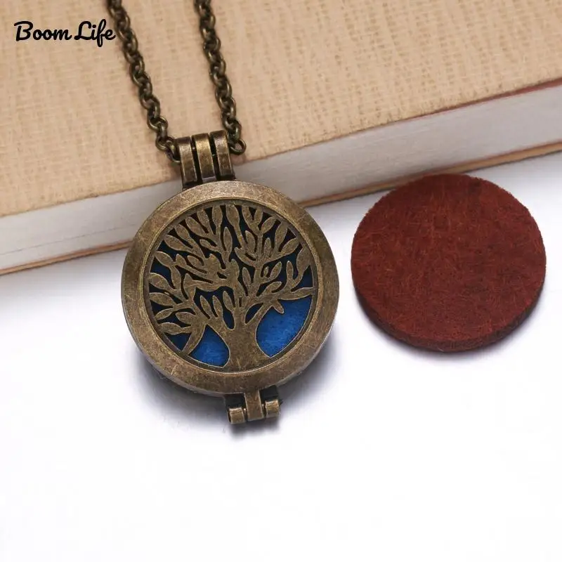 Винтажное ожерелье с ароматизатором Из бронзового дерева кулон