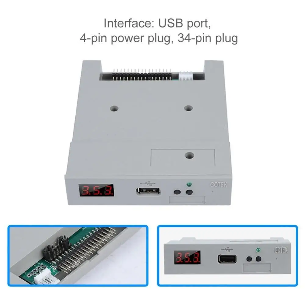 

SFR1M44-U100 3.5inch 1.44MB USB SSD Floppy Drive Emulator Floppy Disk Drive to USB Emulator Floppy Driver
