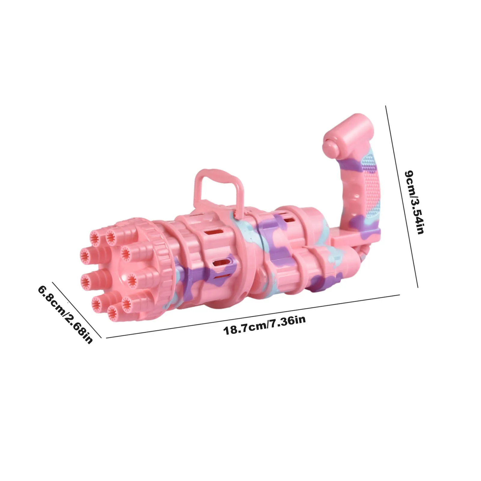 

Camouflage Gatling Electric Bubble Gun Children's Automatic Bubble Blowing Toy Gun Fan Combo Function Kid Toy