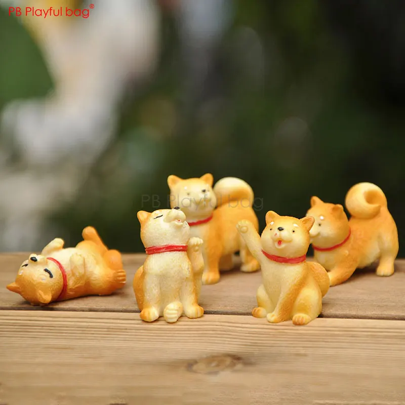 Игрушечная фигурка собаки Akita 5 шт./компл. игрушечная симпатичные смола маленькая