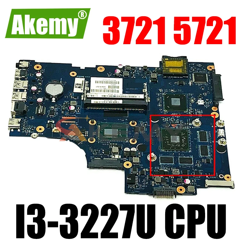 Akemy LA 9102P для DELL Inspiron 3721 5721 материнская плата I3 3227U CN 09KHW3 9KHW3 100%