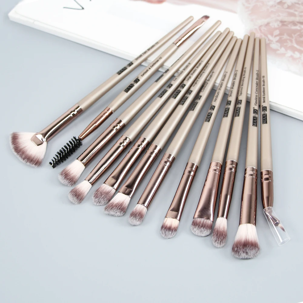 5/12 шт набор кистей для макияжа Тени век основа лица Косметическая пудра подводка