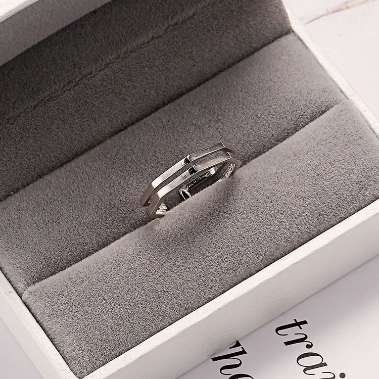 

DIEERLAN Personality 925 Sterling Silver Hexagon Rings For Women Engagement Jewelry Girls Christmas Gifts Open Finger Rings