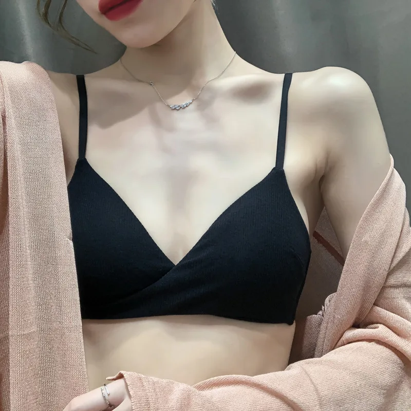 Создание 101 французский бюстгальтер из хлопка для женщин тонкий с треугольными