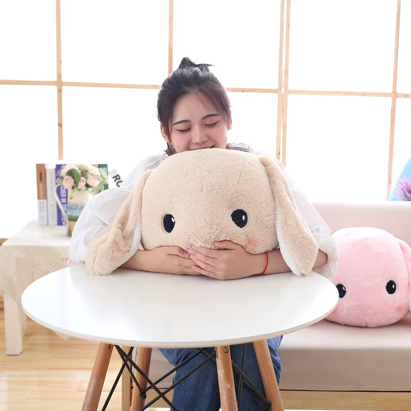 

40cm Head type big long ears rabbit plush animals toys Comfort baby stuffed bunny rabbit soft toys kids sleep birthday gifts