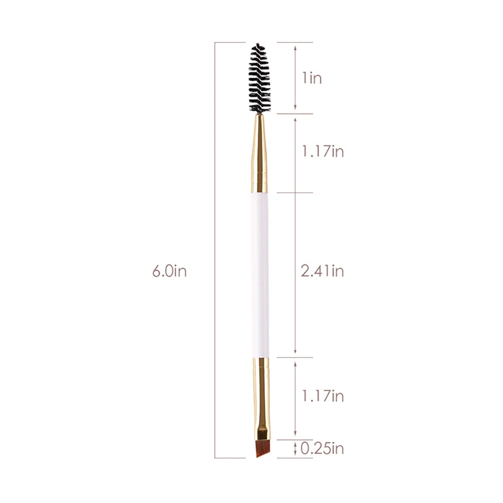 

1PC Duo Eyebrow Brushes Eyelash Brush Comb Premium Angled Mascara Wands Applicator Spoolers Brush Brow Comb Makeup Tools