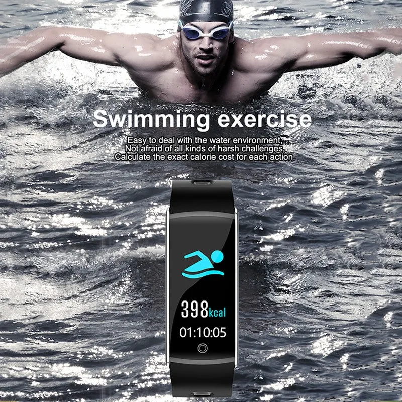 

In Stock Smart Bracelet Colorful Screen Heart Rate Fitness Tracker Bluetooth 5.0 Waterproof Smart Watch Replacement Strap