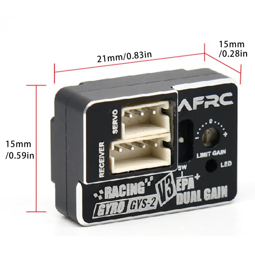 Microgiroscopio de Metal para coche, estabilizador de coche de derrape para MINI Z D Q 1/28 1/18, montaje mejorado, modelo de coche, AFRC GYS-2 V3-5