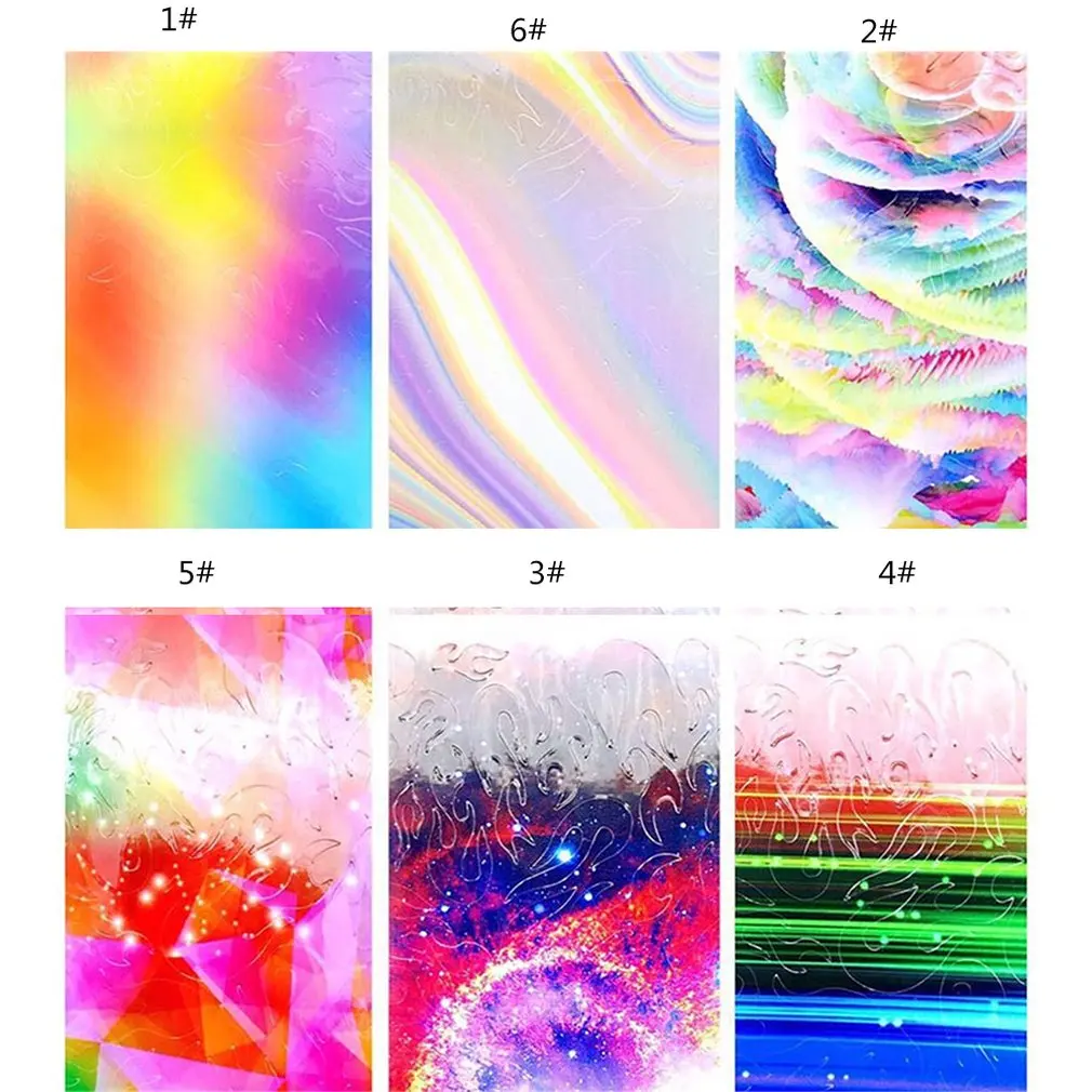 

Environmentally Friendly Materials Non-toxic Color Flame Sticker Laser Sticker With Adhesive Aurora Flame Decal