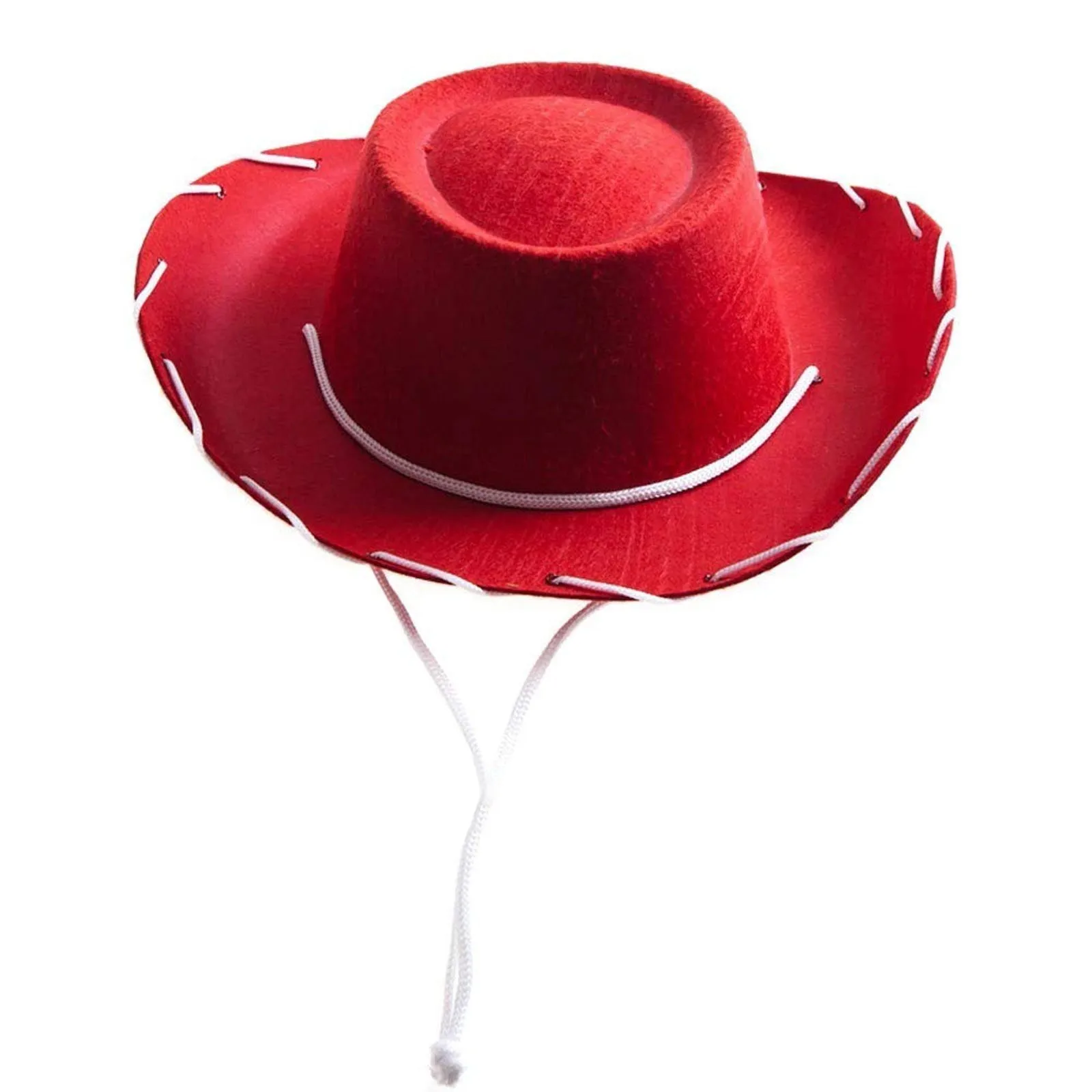 

Fashion Children's Red Felt Cowboy Hat Western Country Cowgirl Hat Prop Dress-up Sombrero Cap for Boys and Girls Sun Hat Holiday