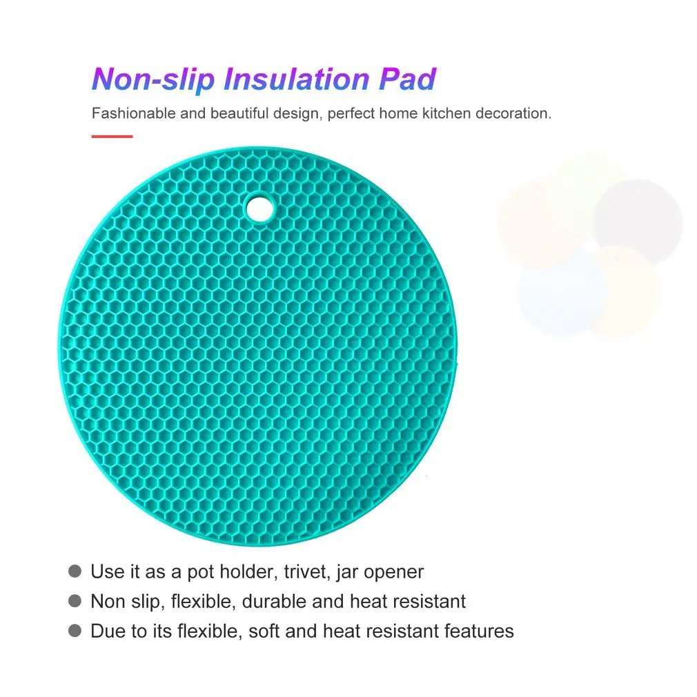 Сверхтолстая силиконовая матовая подставка круглые сотовые Горячие прокладки
