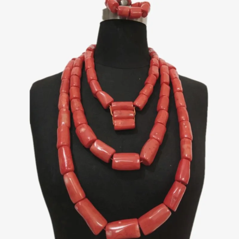 Orange Color 4UJewelry 13 мм-20 мм свадебный ювелирный набор свадебный оранжевый подлинное украшение с коралловыми бусинами набор для невесты Женский 3 Подвеска со слоями набор с браслетом и сережками комплект индийских драгоценностей - Окраска металла: Orange Color